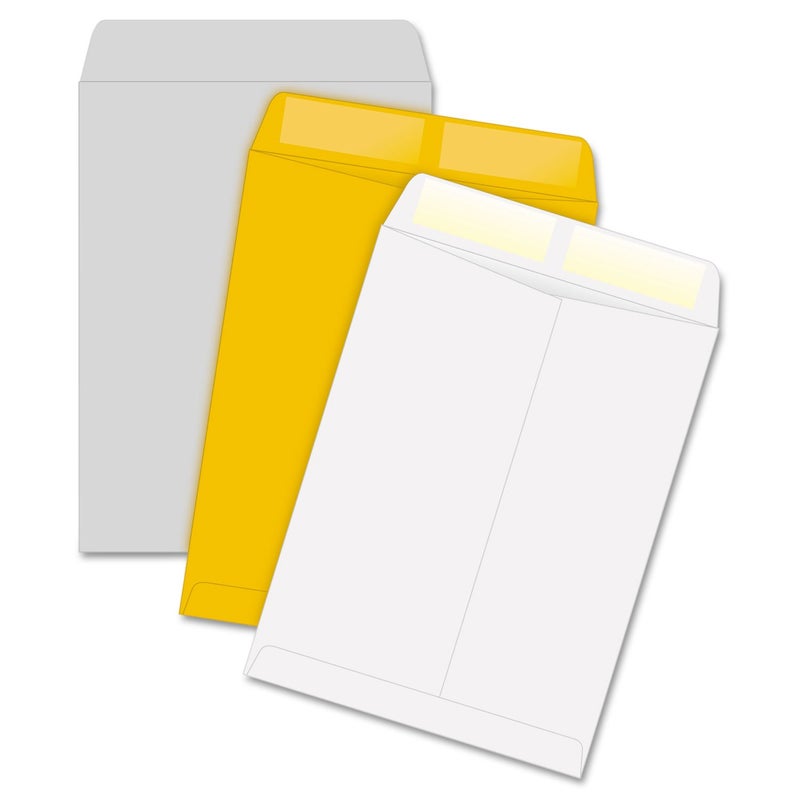 Quality Park 41467 Quality Park Catalog Envelopes, Heavyweight/Gummed, 9x12, 28lb, Kraft, 100/Box - Image 2